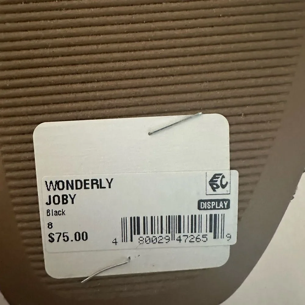 Wonderly Black Wedge‎ Woven Sandals size 8 NEW without box